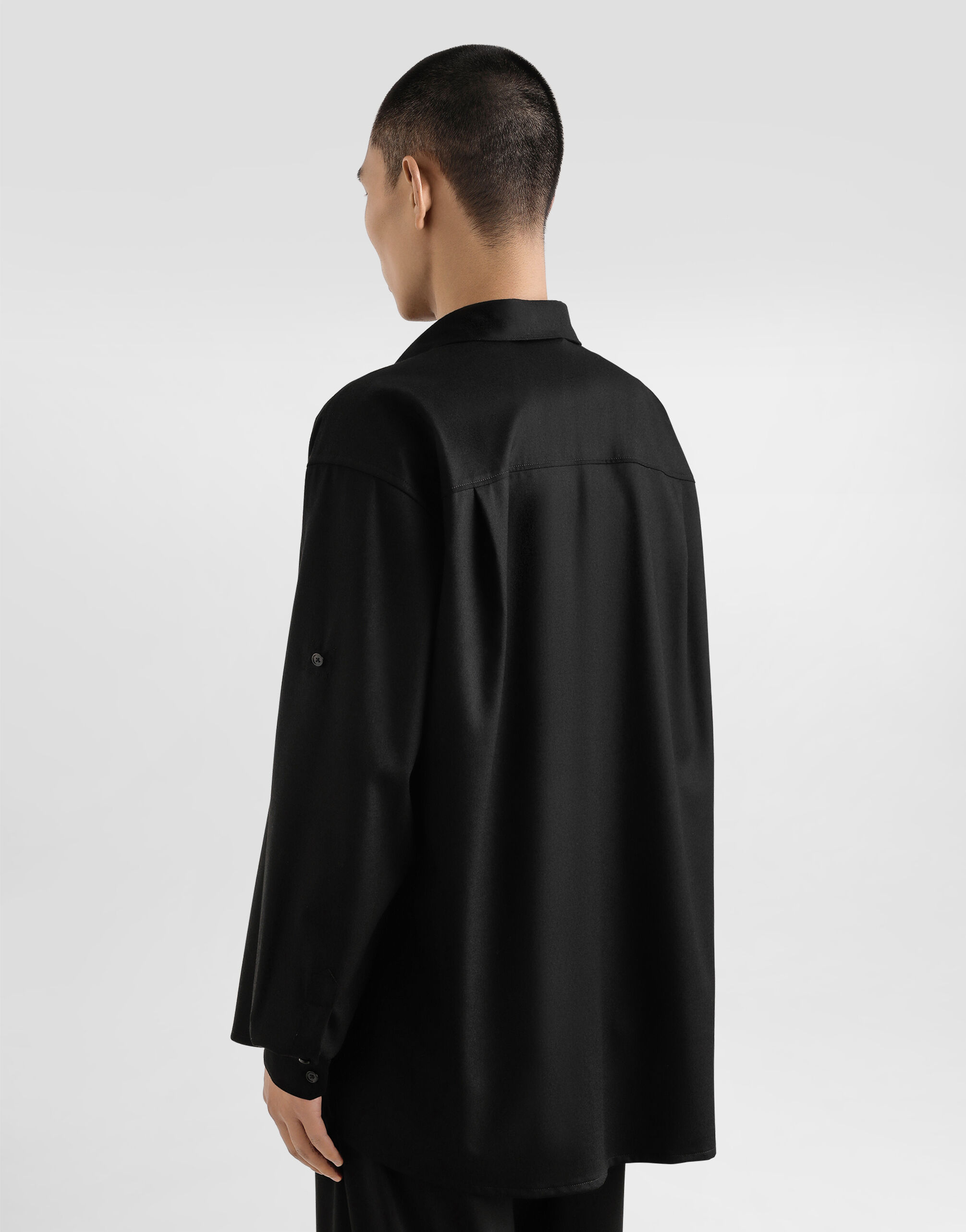 Oversized flannel shirt in Black for Men | Dolce&Gabbana® US