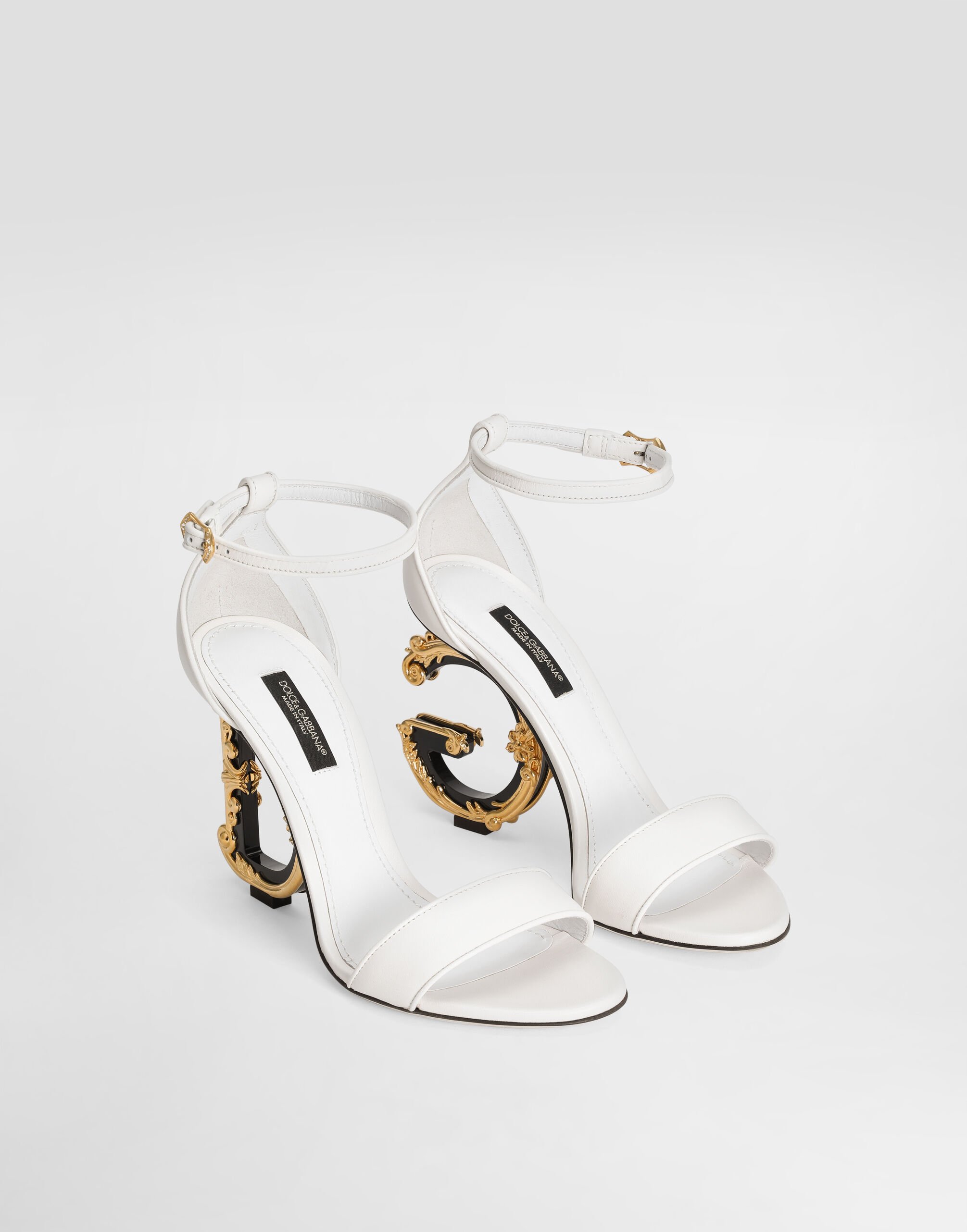 DOLCE＆GABBANA オープントゥミュール Slippers In Lace With Crystals - Women | Dolce&Gabbana