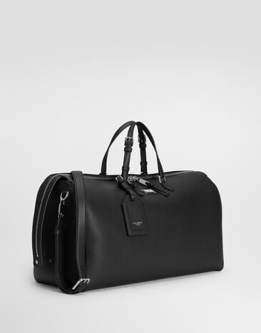 Dolce & Gabbana Vittoria travel bag in calfskin Black BM2613A0370