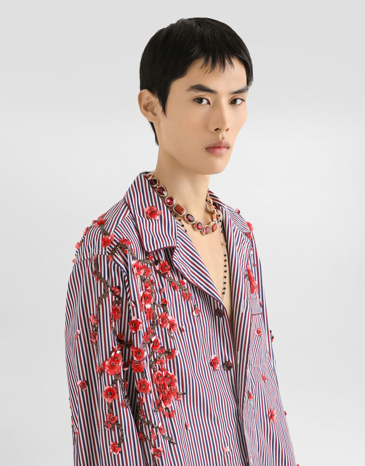 Dolce & Gabbana Vanity shirt with embroidery Multicolor G5OL9ZGK177