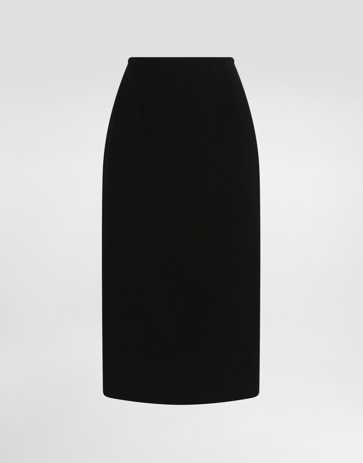 Dolce & Gabbana Double wool crêpe skirt Dolce & Gabbana Double wool crêpe skirt Black F4C4STFU2L8