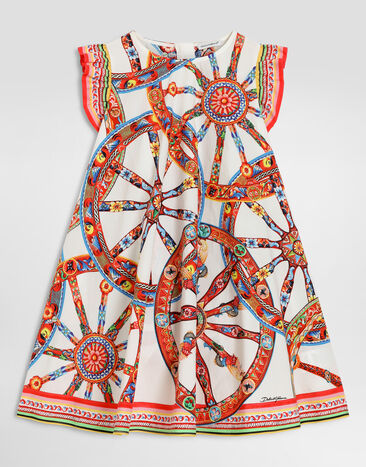 Dolce & Gabbana Carretto-print poplin dress Multicolor L53DW2FI5O4