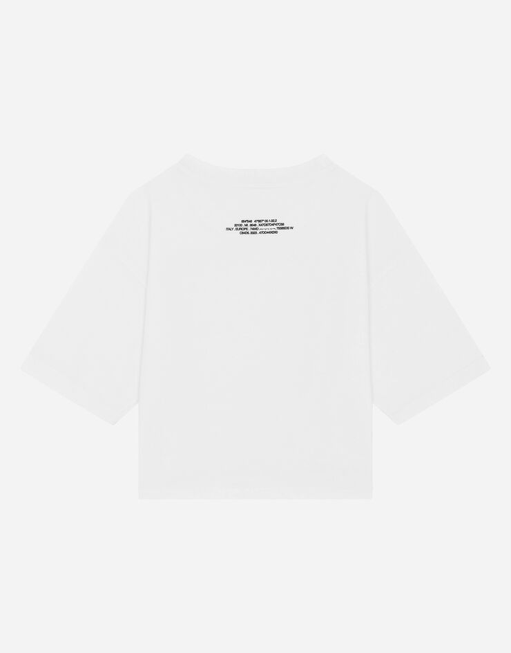 Dolce & Gabbana Jersey T-shirt with DGVIB3 logo White L8JTNHG7M6R