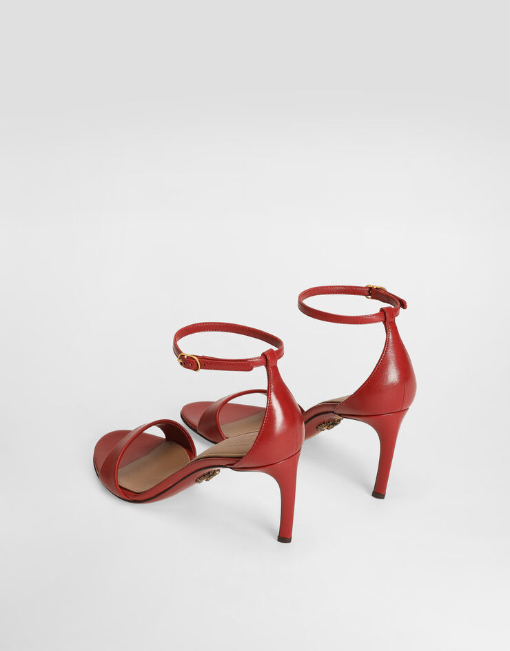 Dolce & Gabbana Sandalia de piel de cabritilla brillante Rojo CR1774A5738