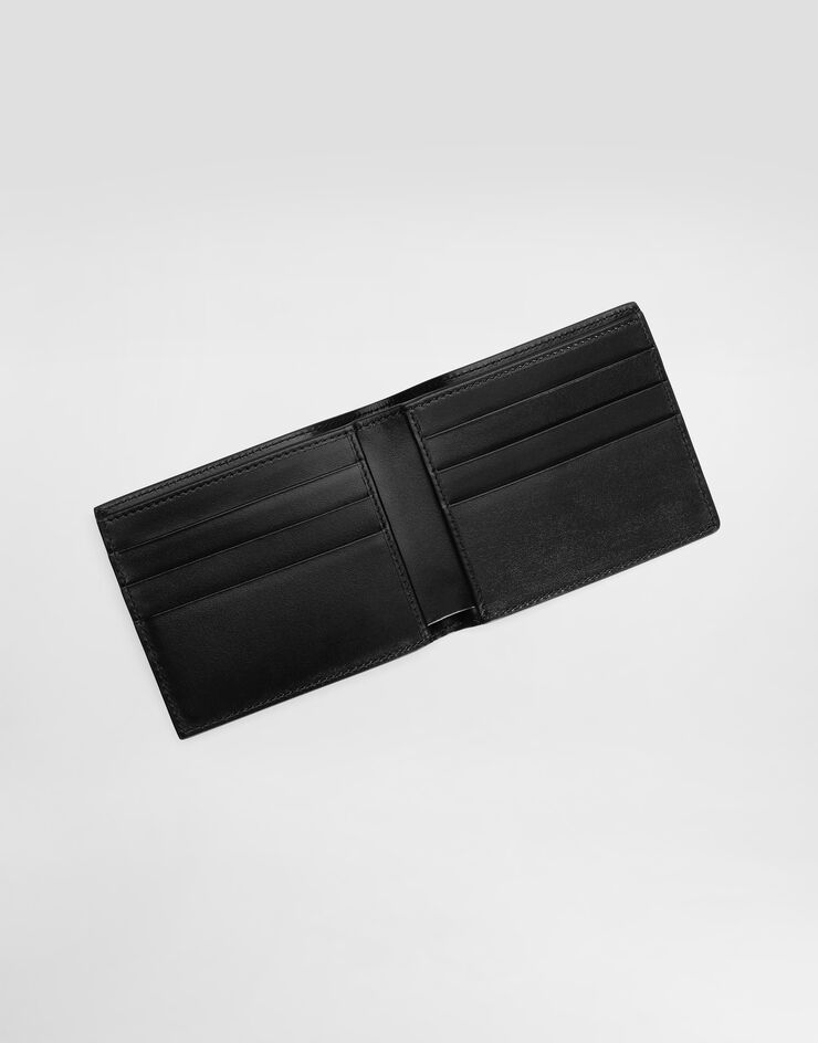 Dolce & Gabbana Calfskin bifold wallet with raised logo Black BP1321AG218