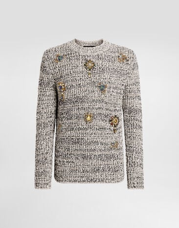 Dolce & Gabbana English rib knit pullover Multicolor GXXB0ZJGMDS