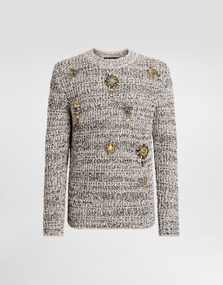 Dolce & Gabbana English rib knit pullover Multicolor GXXB0ZJGMDS