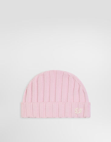 Dolce & Gabbana Rib knit hat Pink LBKHI7JDVDN