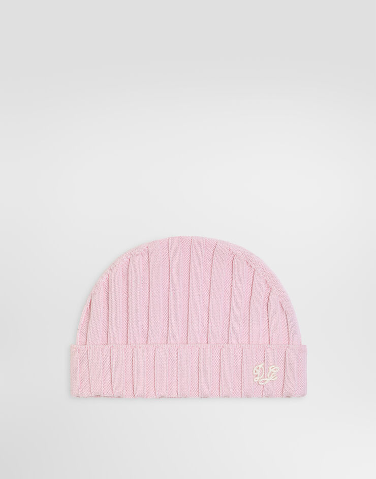 Dolce & Gabbana Rib knit hat Pink LBKHI7JDVDN