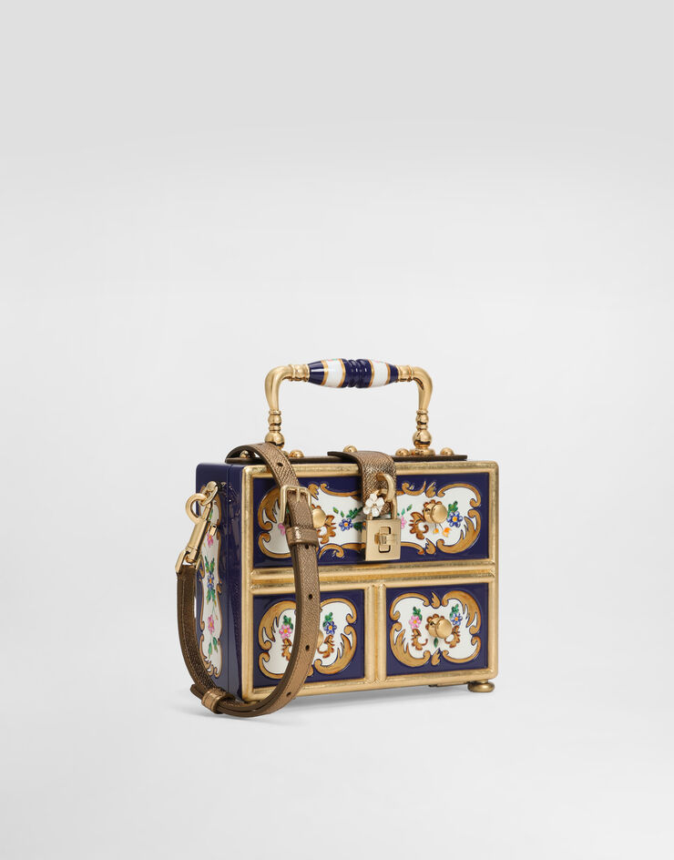 Dolce&Gabbana Dolce Box handbag in painted wood Multicolor BB5970AD166