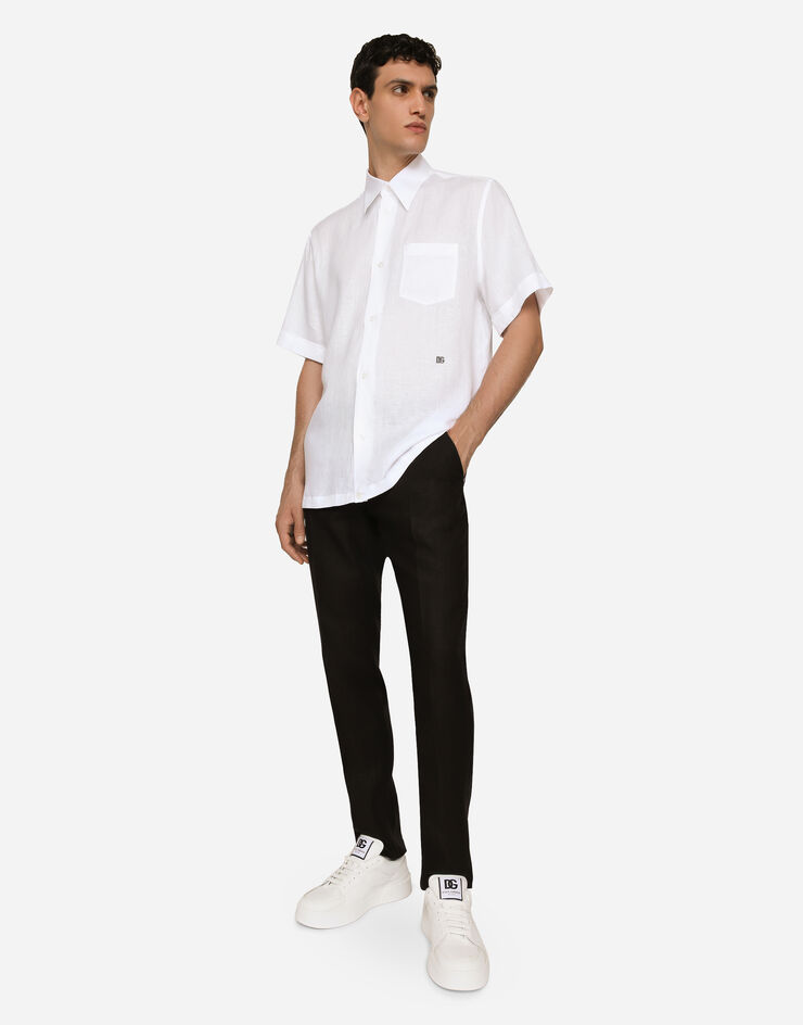 Dolce & Gabbana Linen pants Black GY6IETGG868