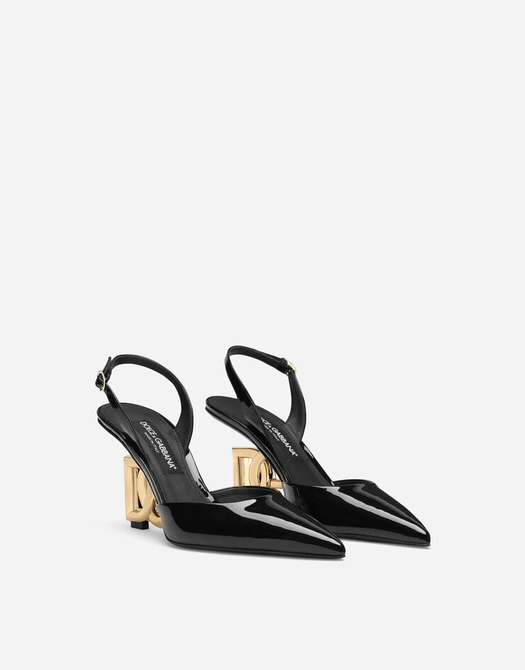 Dolce & Gabbana Patent leather slingbacks Black CG0717AP622