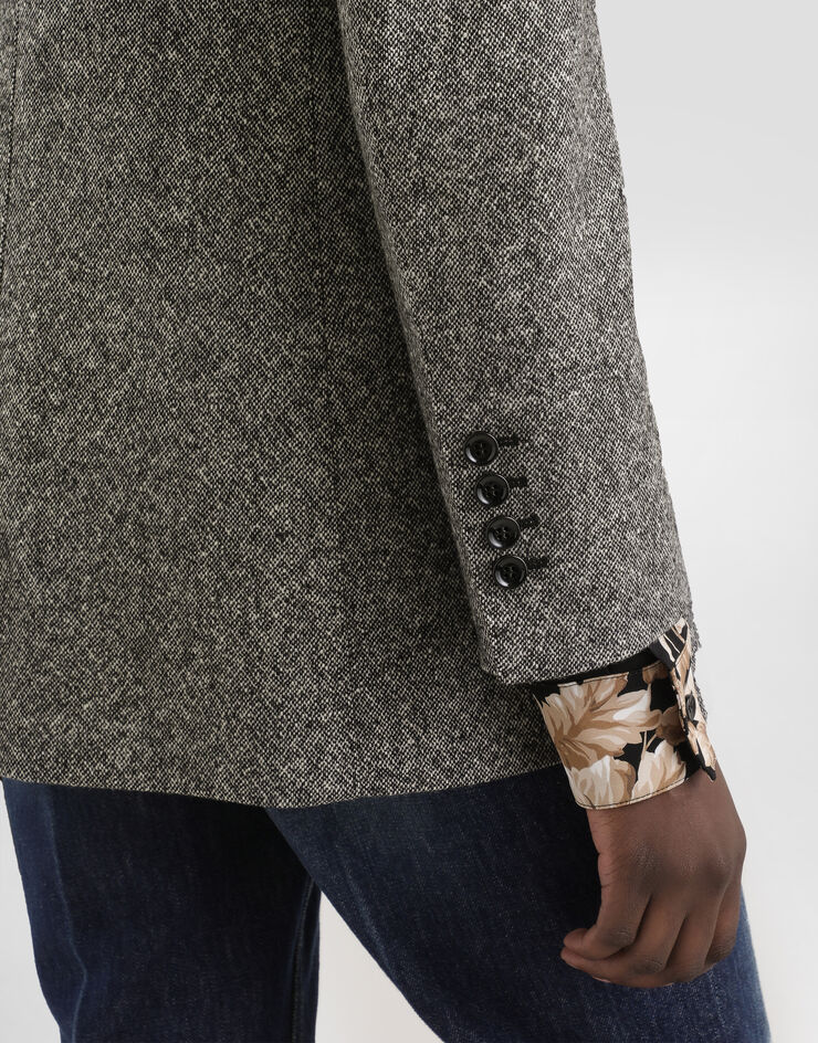 Dolce & Gabbana Single-breasted jacket in dotted wool Multicolor F29QGTFMBAR