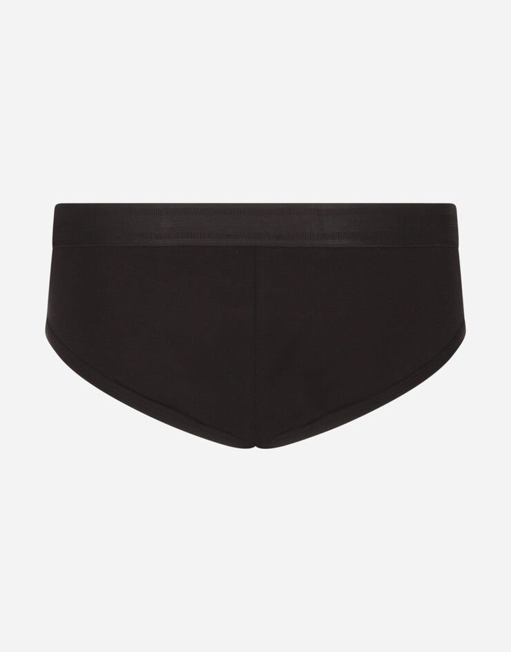 Dolce & Gabbana BRANDO BRIEFS IN STRETCH PIMA COTTON BLACK M3B69JFUEB0