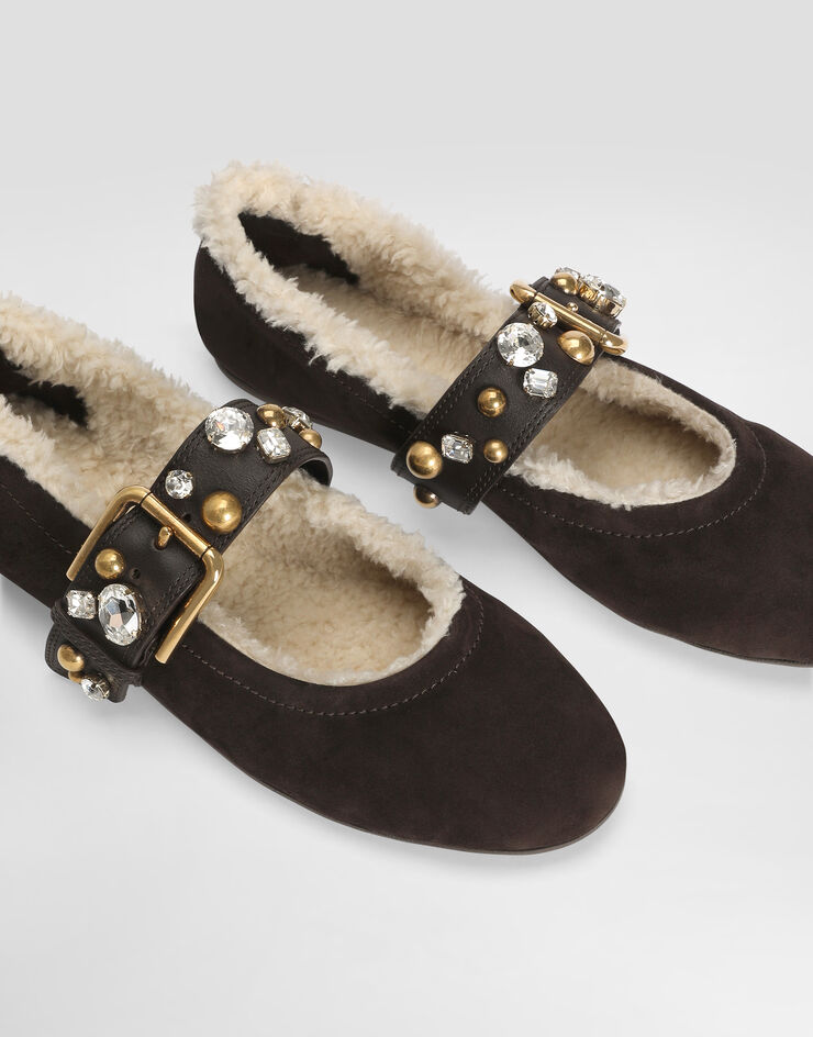 Dolce & Gabbana Suede ballet flats with embroidery Dolce & Gabbana Suede ballet flats with embroidery Multicolor CB0295A3O93