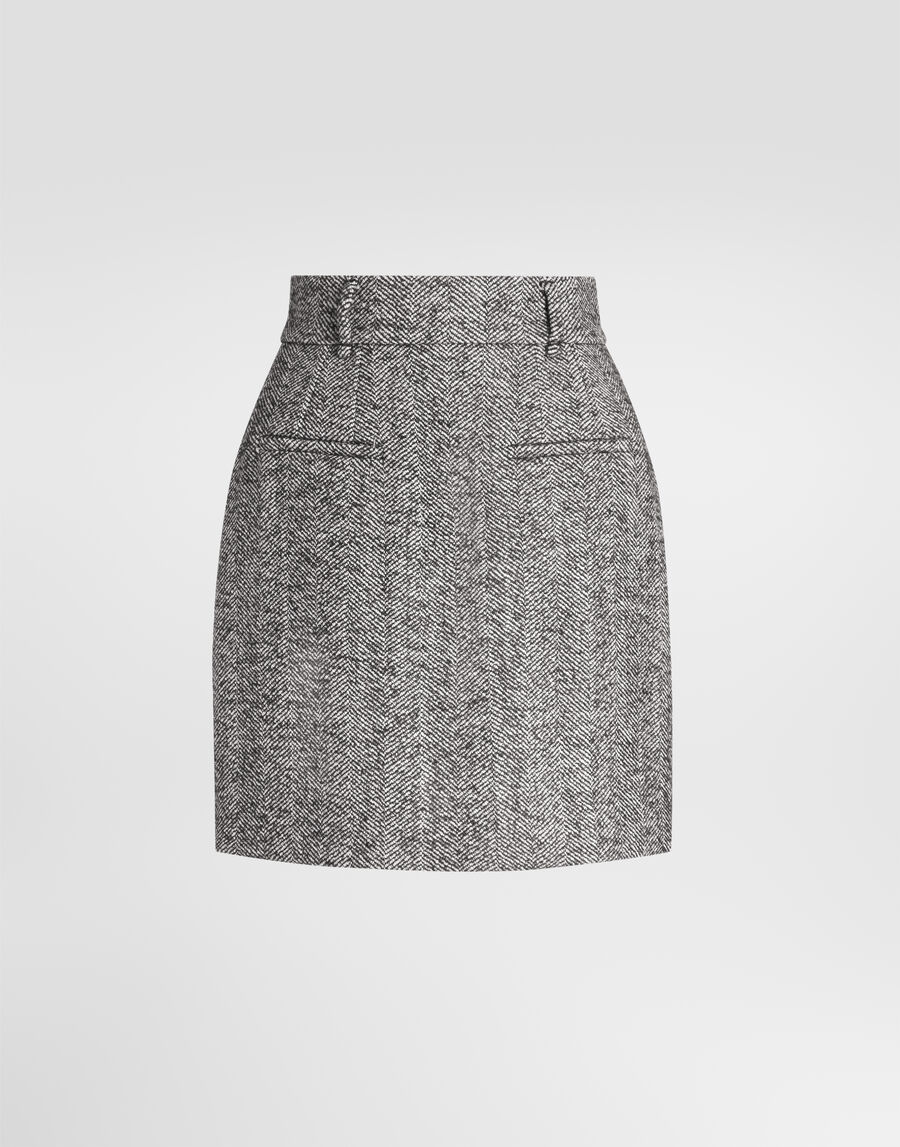 Wool mini skirt