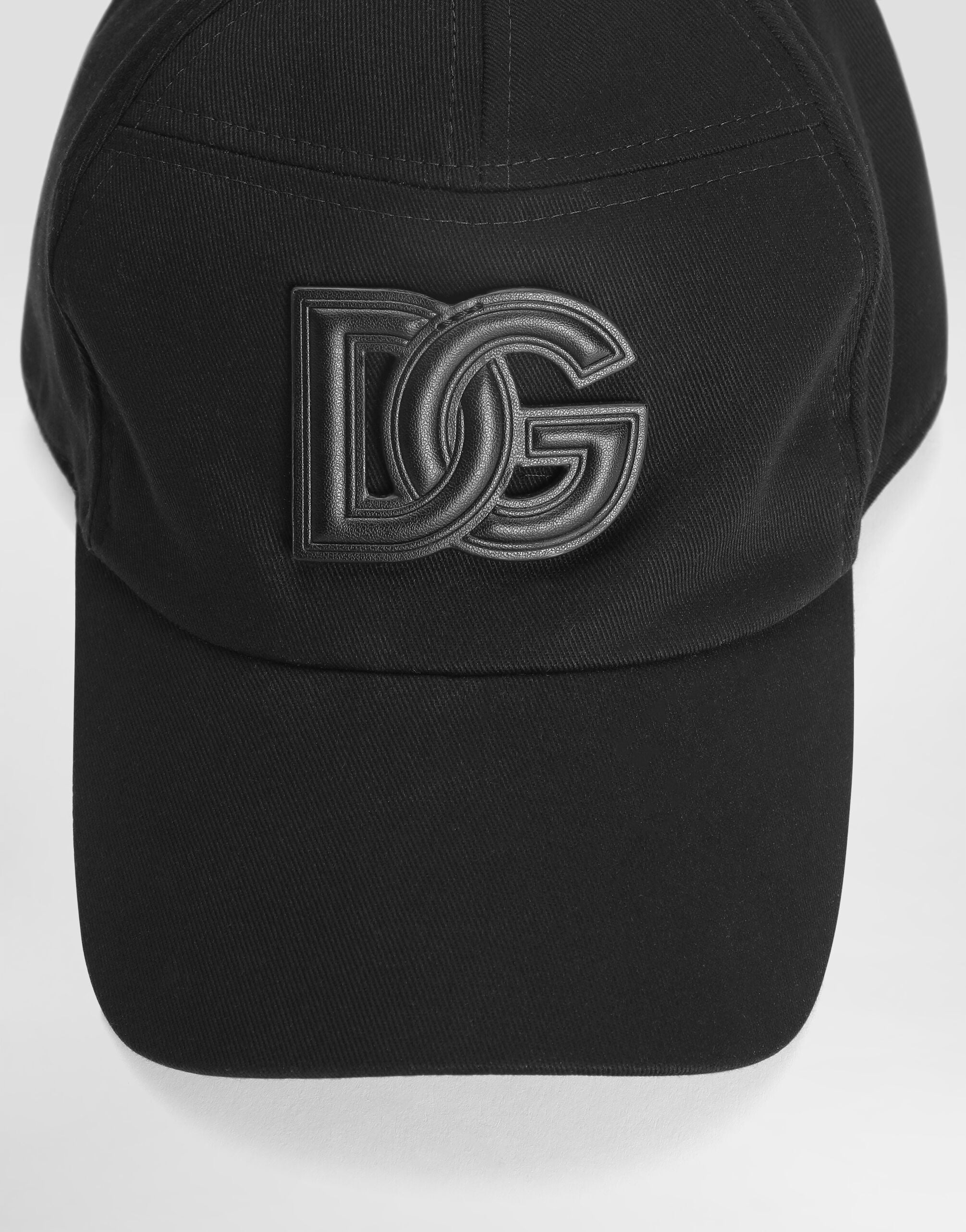 Cotton drill baseball cap in Black for Men | Dolce&Gabbana®