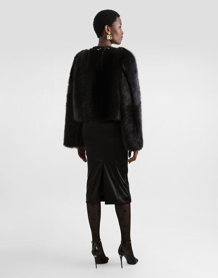 Dolce & Gabbana Satin dress Black F6DIHTGDDB2