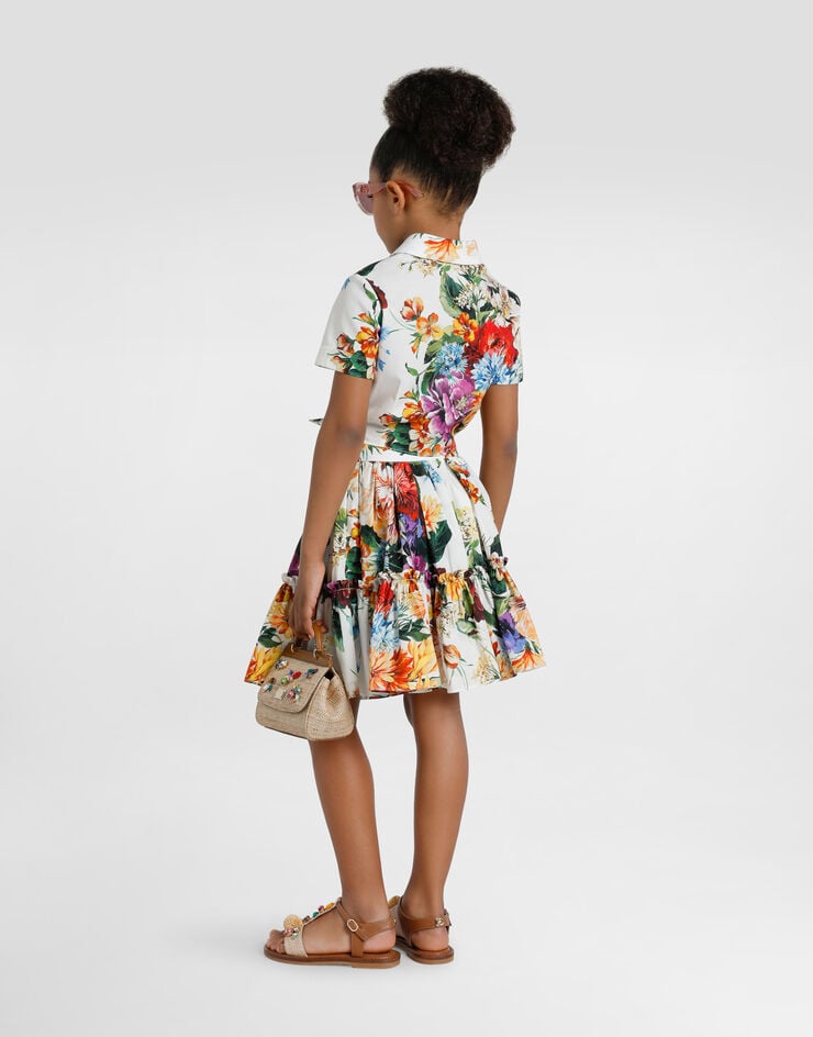 Dolce & Gabbana Flower-print poplin skirt Print L54I58HS5TV