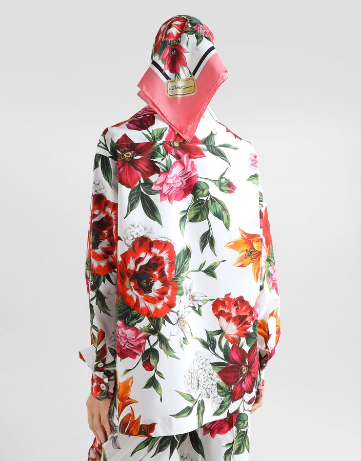 Dolce & Gabbana Camisa de popelina con estampado de flores Imprima F5T79THS5TQ