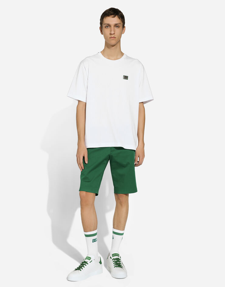 Dolce & Gabbana Cotton drill Bermuda shorts Verde GY6GMTGI388