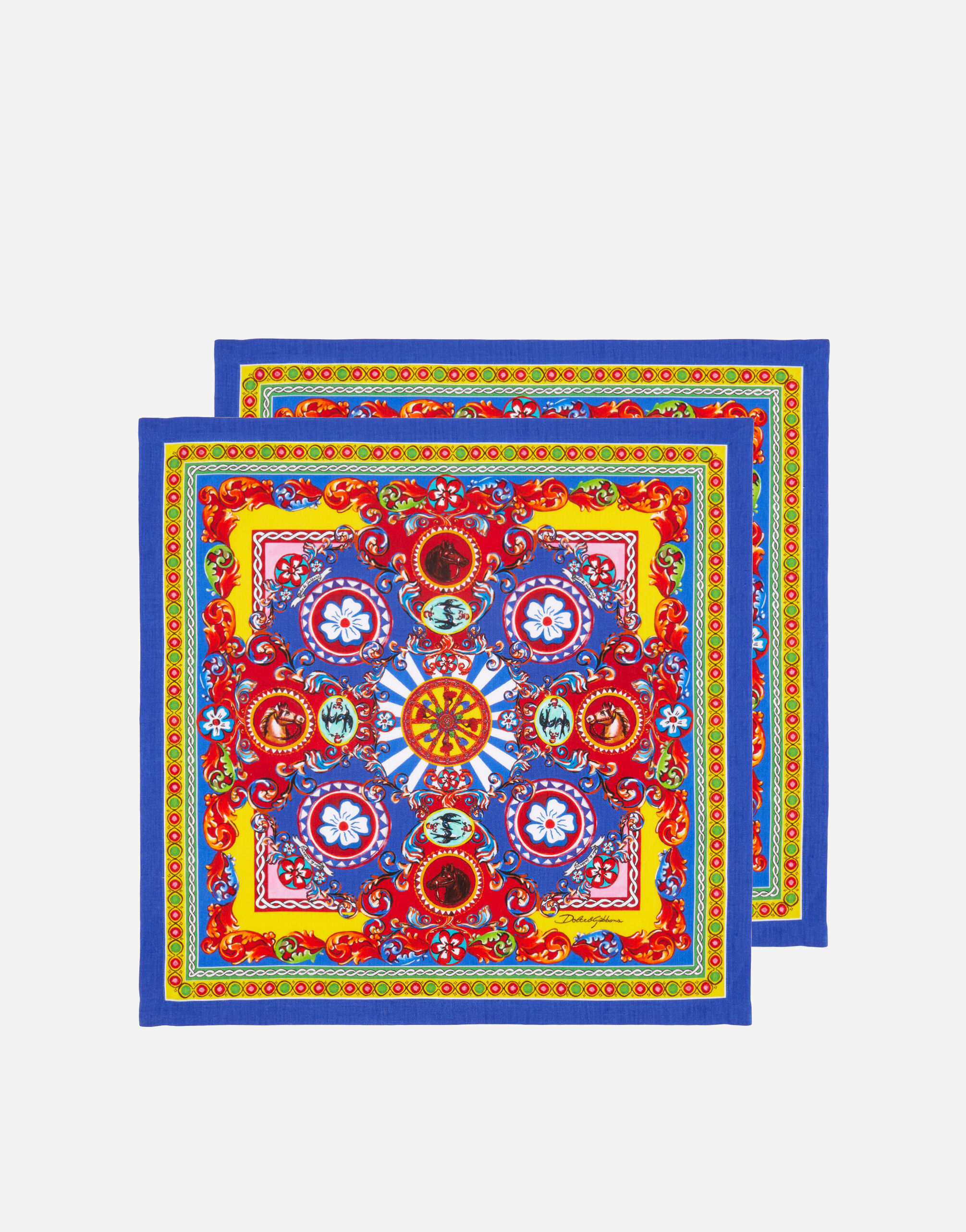 新品◆ドルチェ&ガッバーナ ランチョンマット 2枚セット シチリアンカレット 新品◇ドルチェ&ガッバーナ ランチョンマット 2枚セット シチリアン