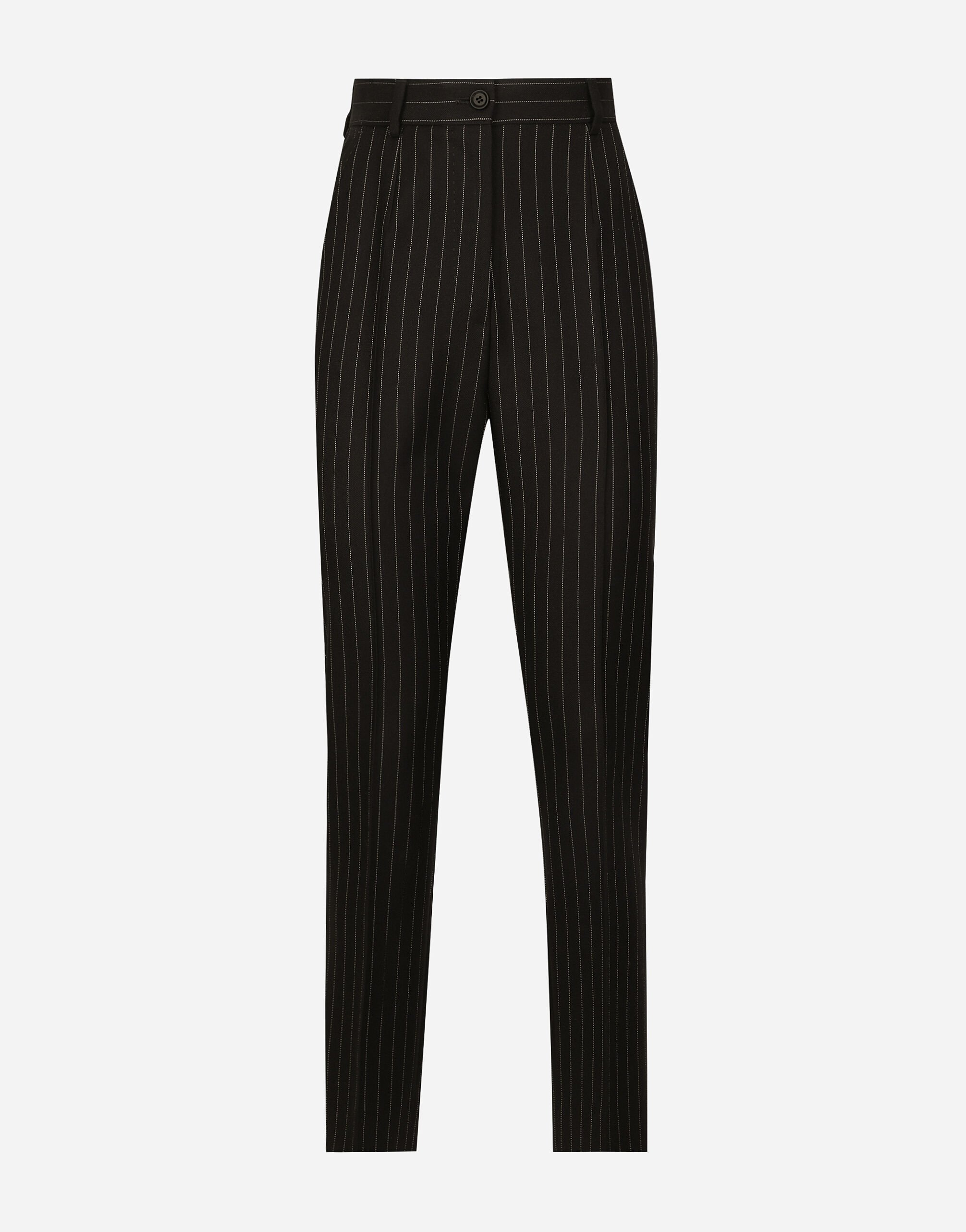 Tailored pinstripe wool pants in Multicolor for Women | Dolce&Gabbana®
