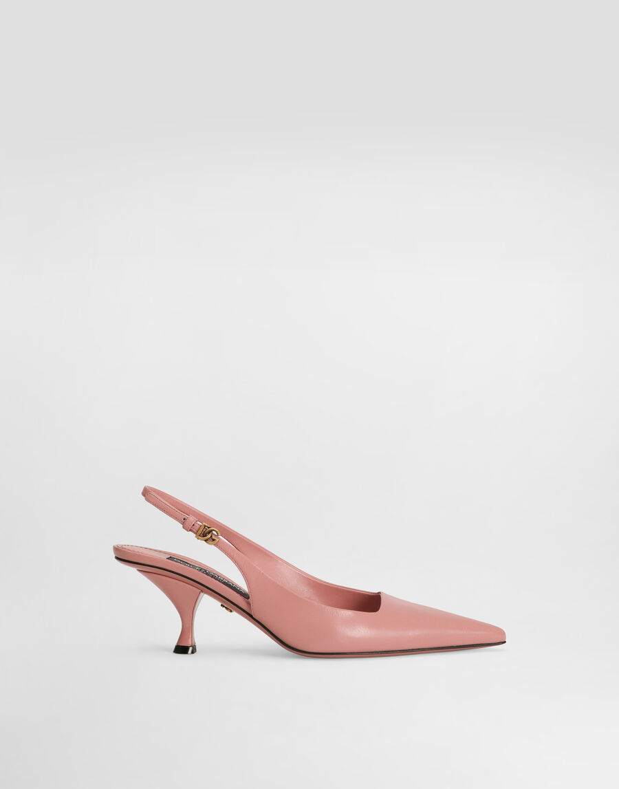 Lollo polished calfskin slingback