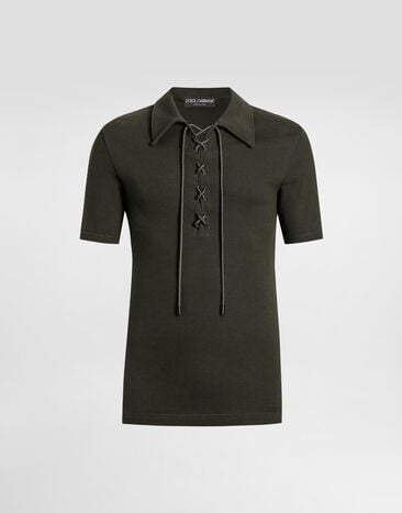 Dolce & Gabbana Cotton interlock polo t-shirt Dolce & Gabbana Cotton interlock polo t-shirt Brown G8SR0TFUGFJ