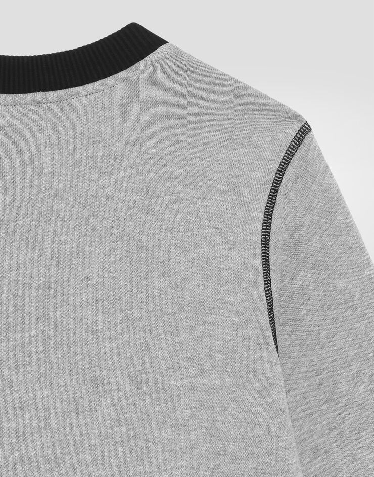 Dolce & Gabbana Sudadera de cuello redondo con bordado Dolce&Gabbana Gris L4JWKDG7PBO