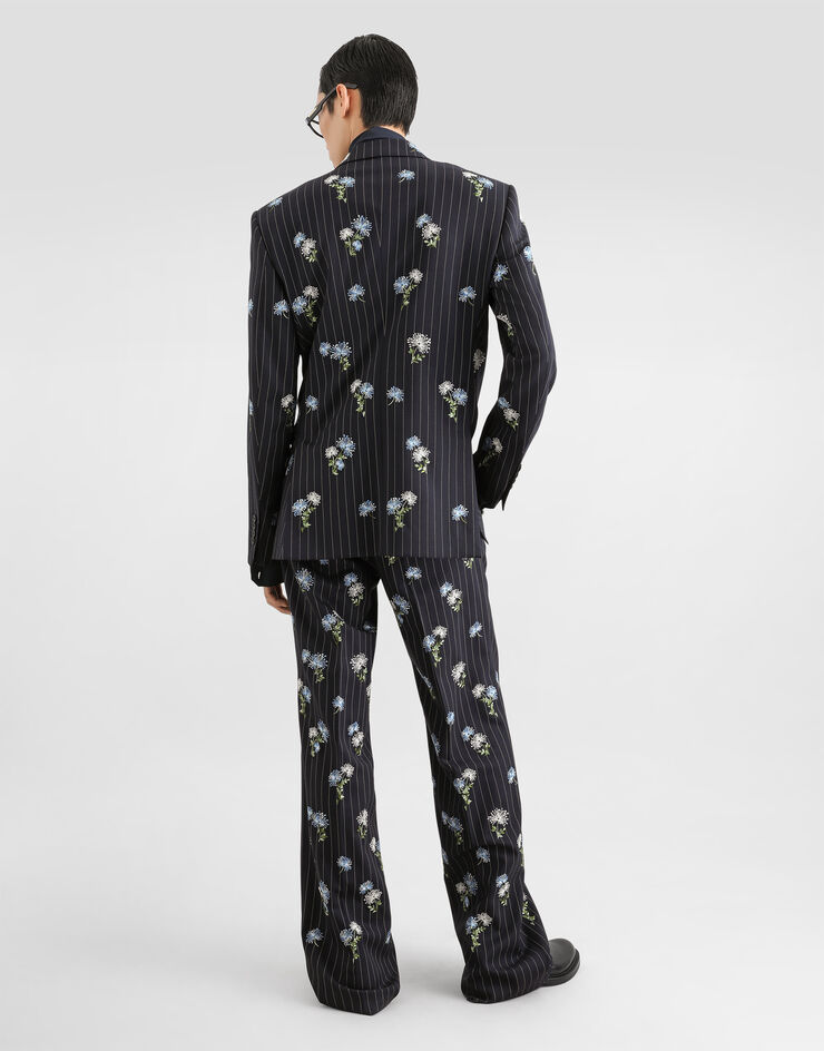 Dolce & Gabbana Double-breasted palermo wool suit with embroidery  GK05YZGK456