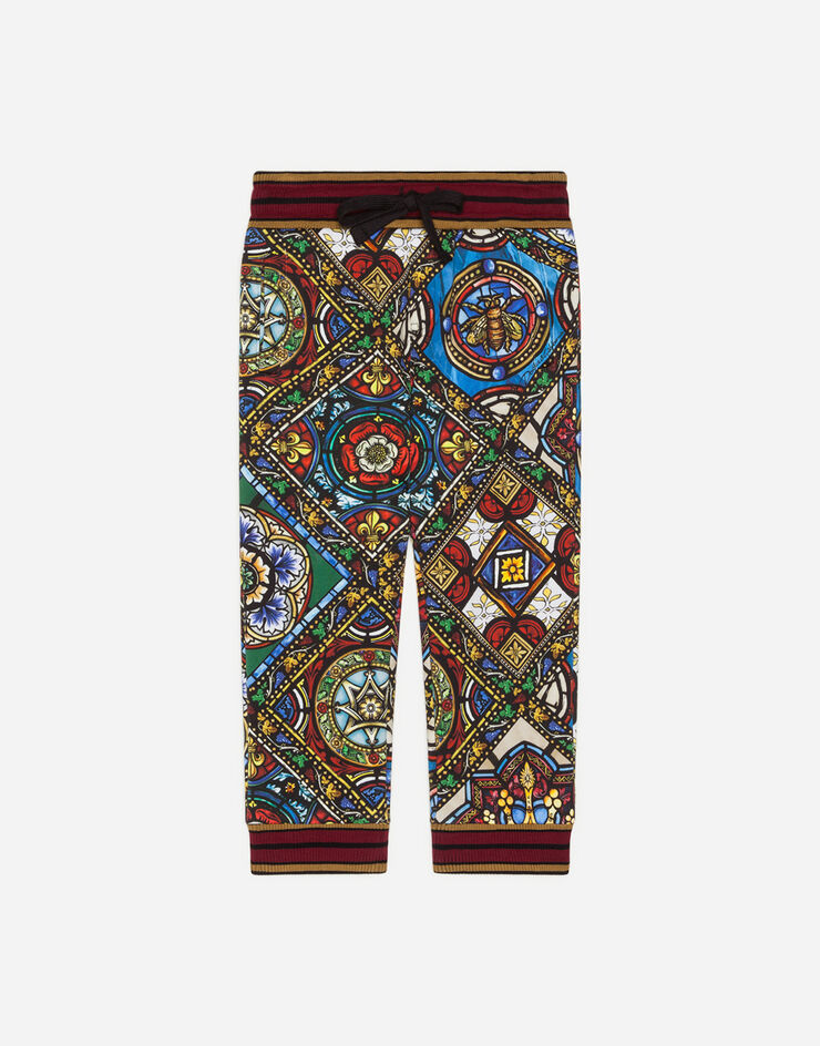 Dolce & Gabbana JERSEY JOGGING PANTS WITH STAINED GLASS WINDOW PRINT MULTICOLORED L4JPT0HS7AJ