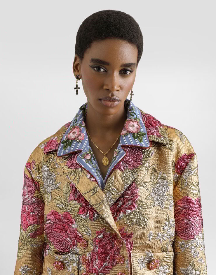 Dolce & Gabbana Giacca doppiopetto in jacquard floreale Dolce & Gabbana Giacca doppiopetto in jacquard floreale Multicolore F27JHZHJMRJ