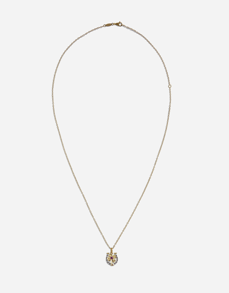 Dolce & Gabbana Collar con colgante de la buena suerte Dorado WAKG1GWRUB1