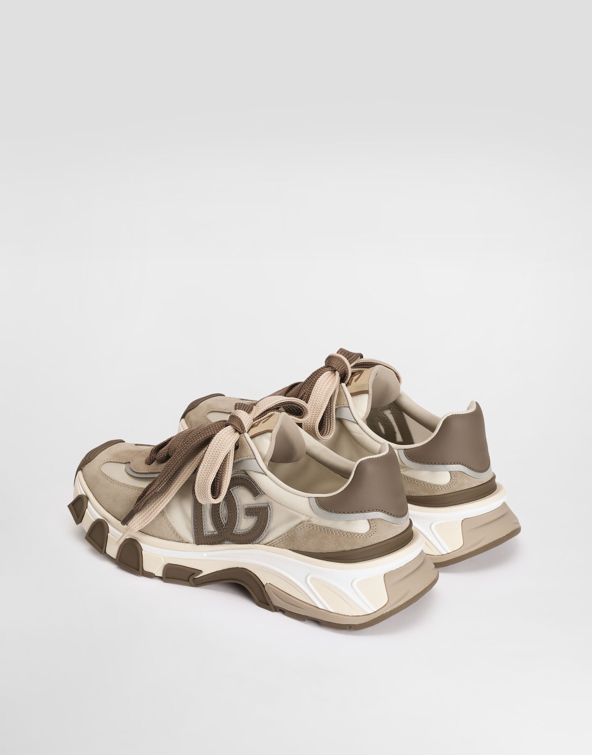 DG country road nylon and leather sneakers