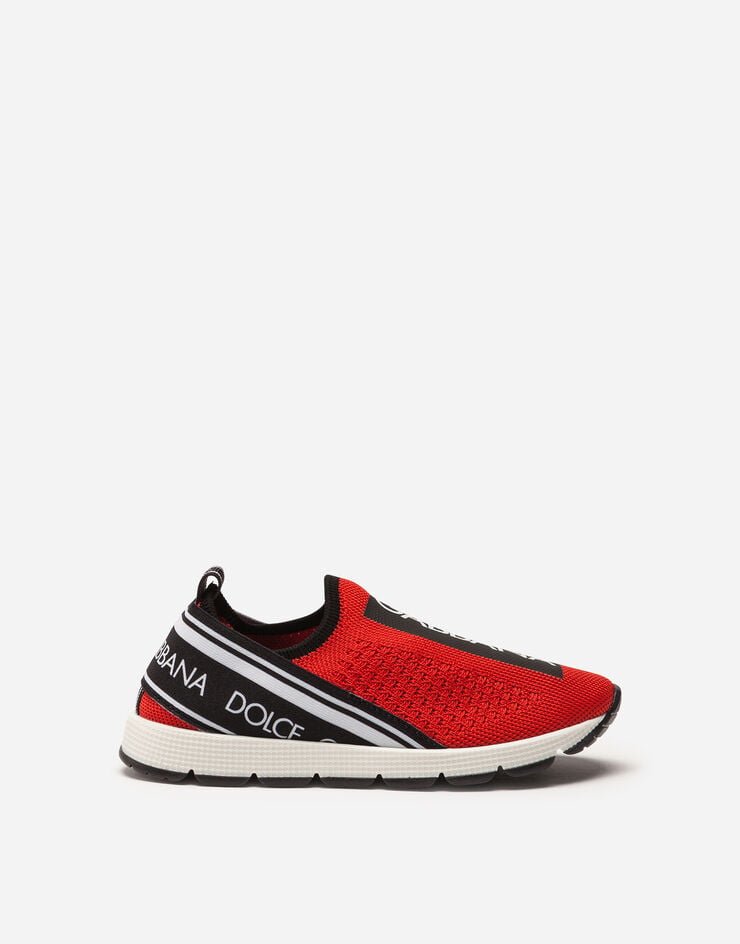 Dolce&Gabbana Sorrento slip-on sneakers with logo tape Red D10723AH677