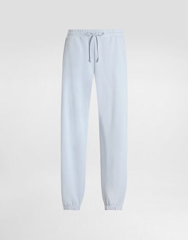 Dolce & Gabbana Pantalones en felpa con bordado Azure FTDIDZGDDMP