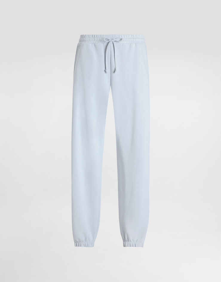 Dolce & Gabbana Pantalones en felpa con bordado Azure FTDIDZGDDMP