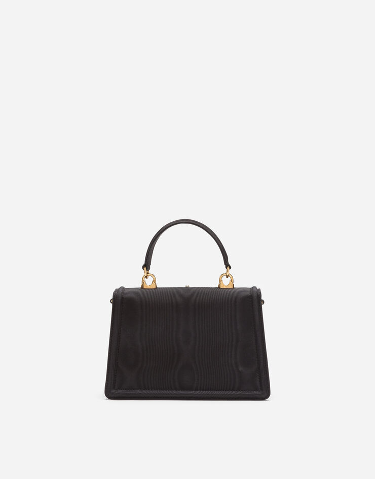 Dolce & Gabbana Small moiré Devotion bag with pearl embroidery NERO BB6711AJ672