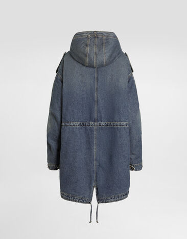 Dolce & Gabbana Wattierte Jeansjacke Multicolor G055YDG8NZ2