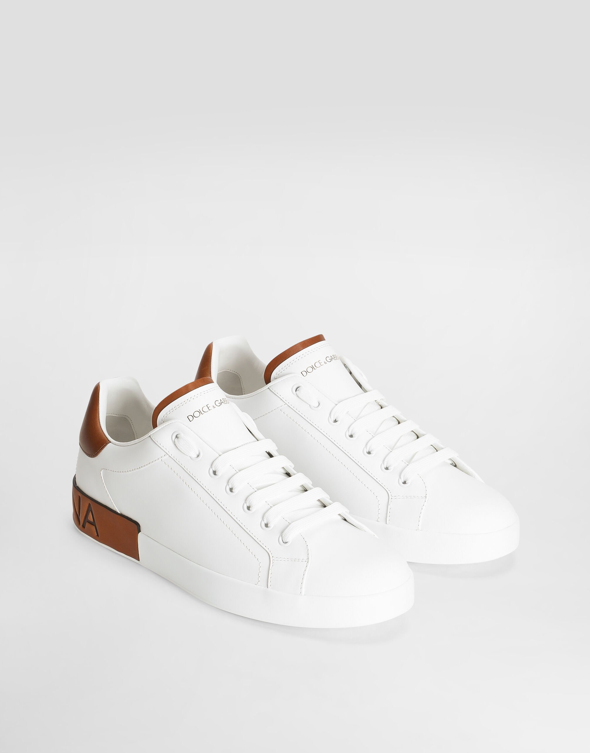 Dolce & gabbana white red portofino sneakers discount