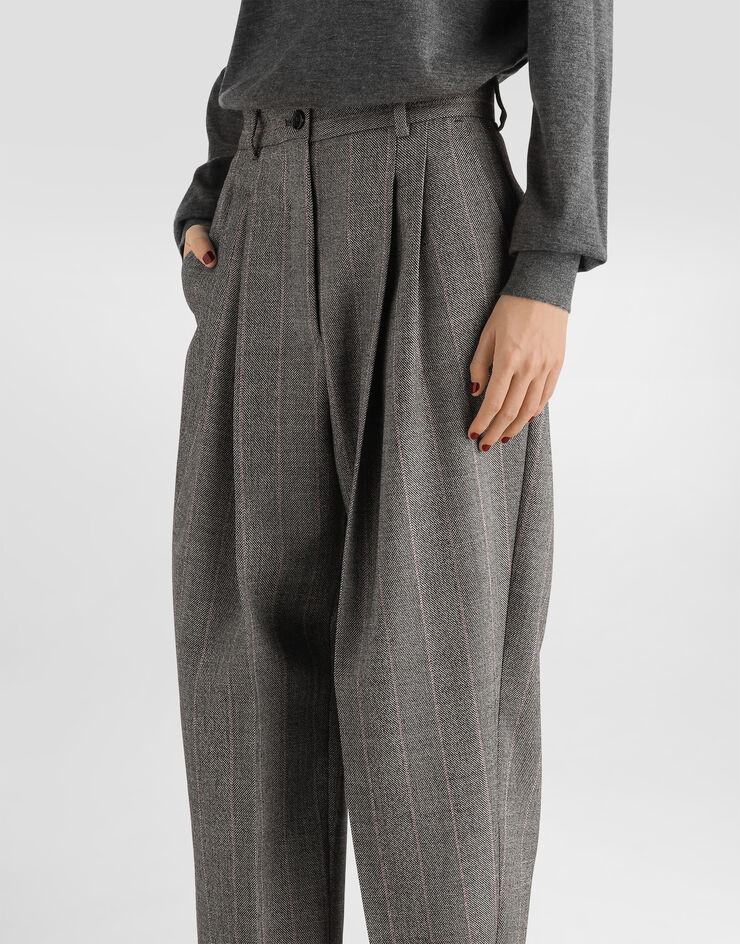 Dolce & Gabbana Pinstripe wool trousers Multicolor FTDM3TFRBDP