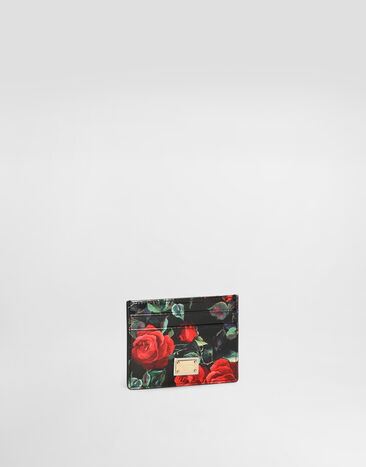 Dolce & Gabbana Porte-cartes en cuir de veau brillant Imprimé BI0330A6O23