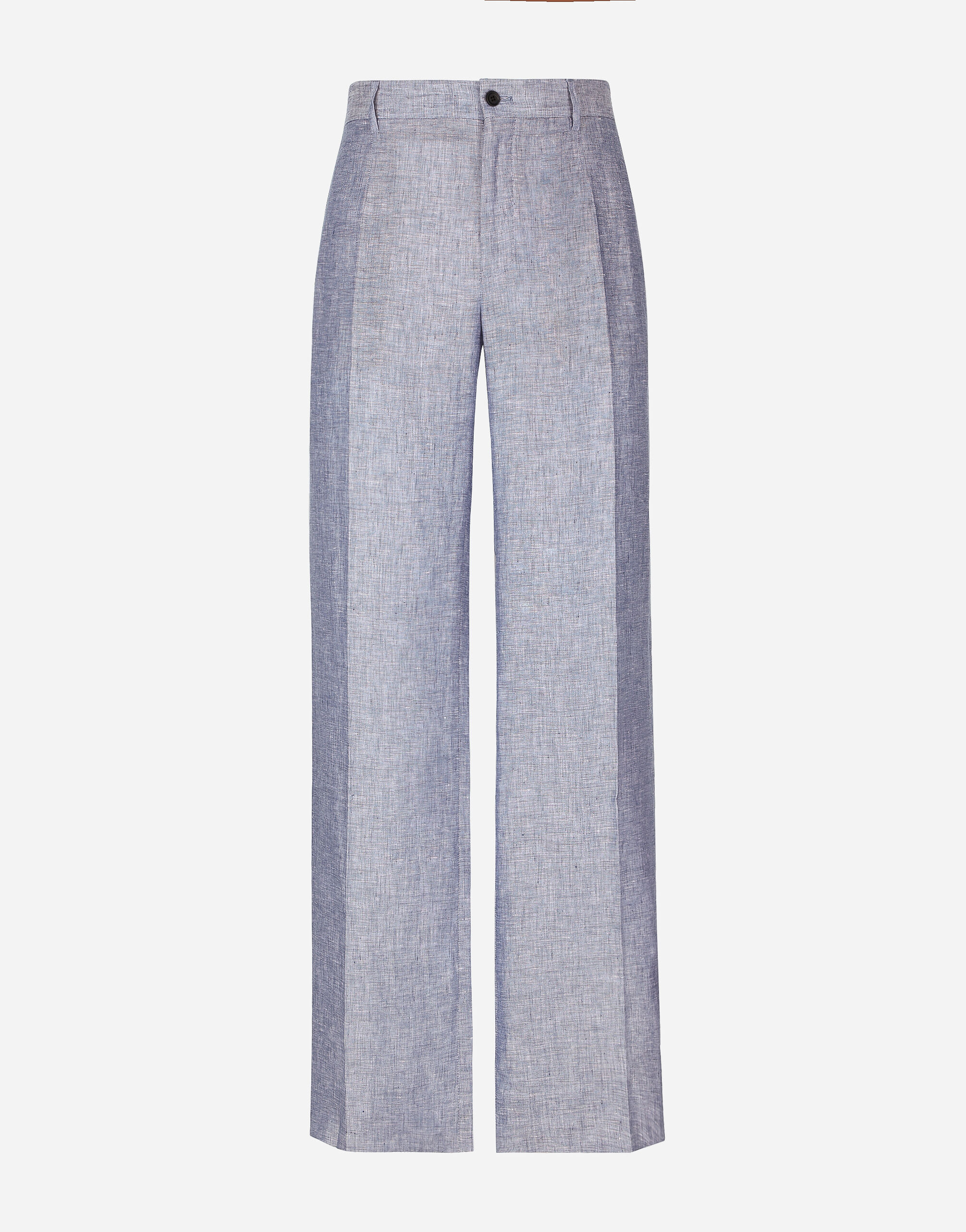 Dolce & Gabbana Tailored linen pants Blue G2QU6TFR20J