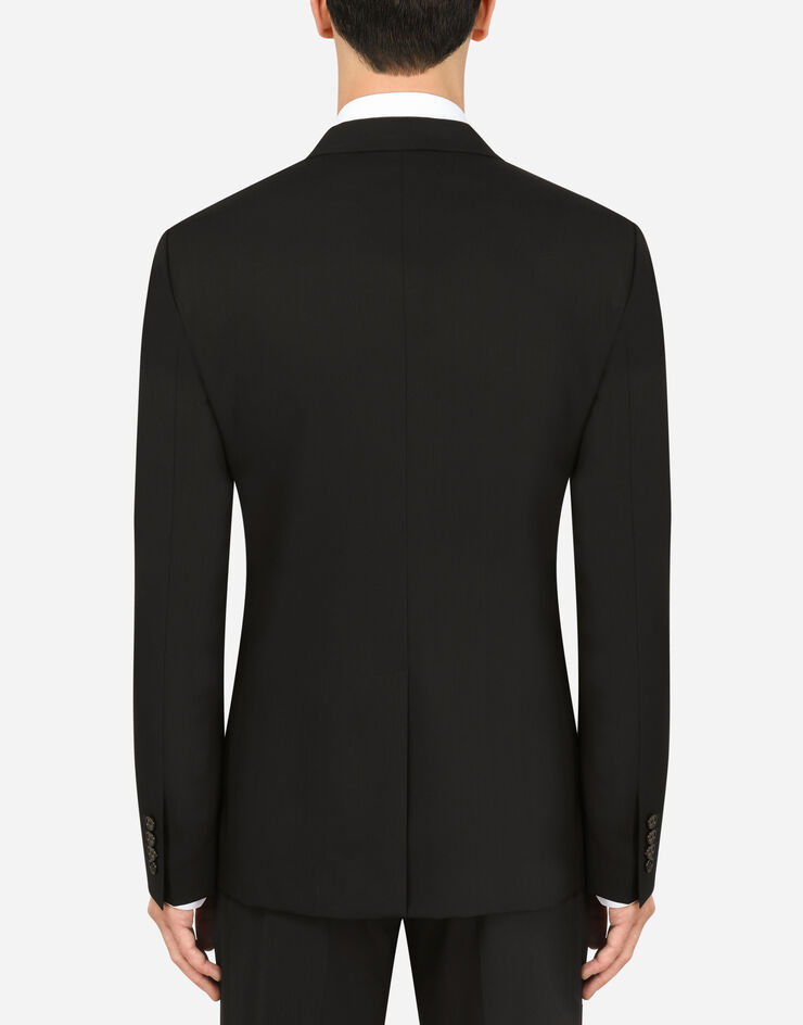 Dolce & Gabbana Double-breasted virgin wool Taormina jacket Black G2NZ3TFU2KF