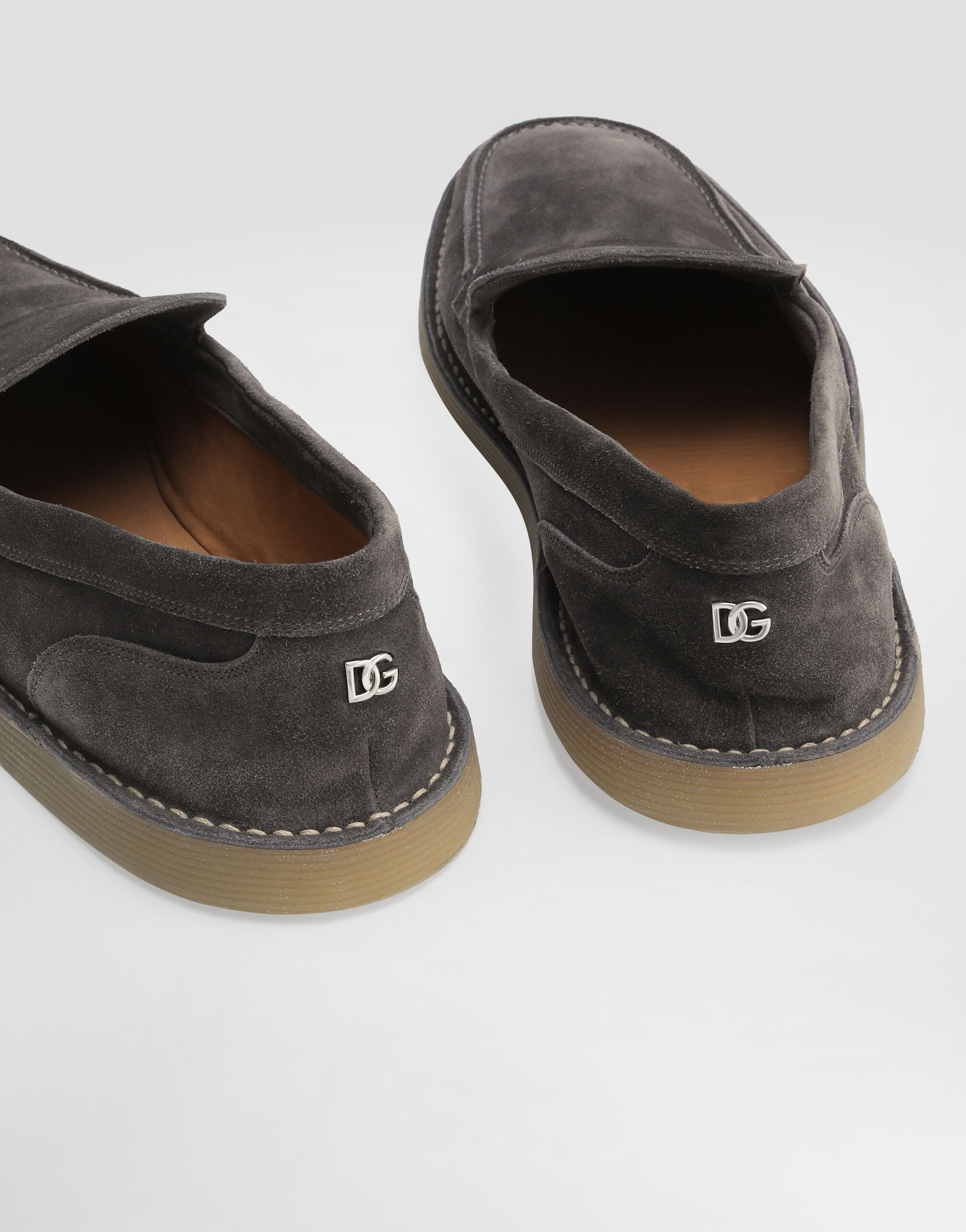 グレーのメンズ スエード ローファー | Dolce&Gabbana®