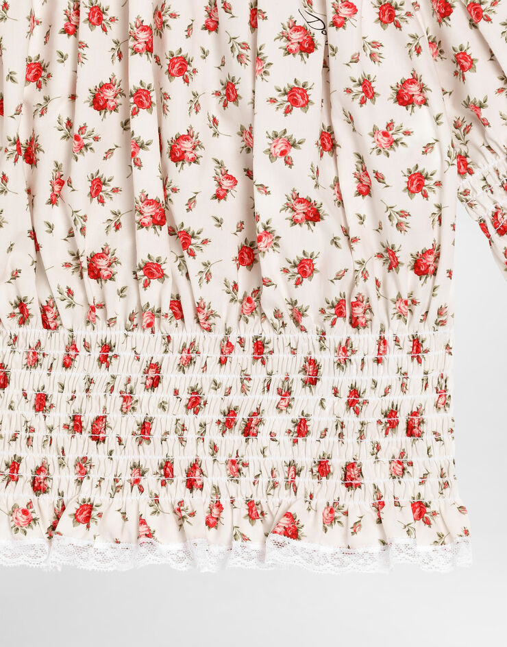 Dolce & Gabbana Roses-print poplin blouse Multicolor L56S62HS5UB