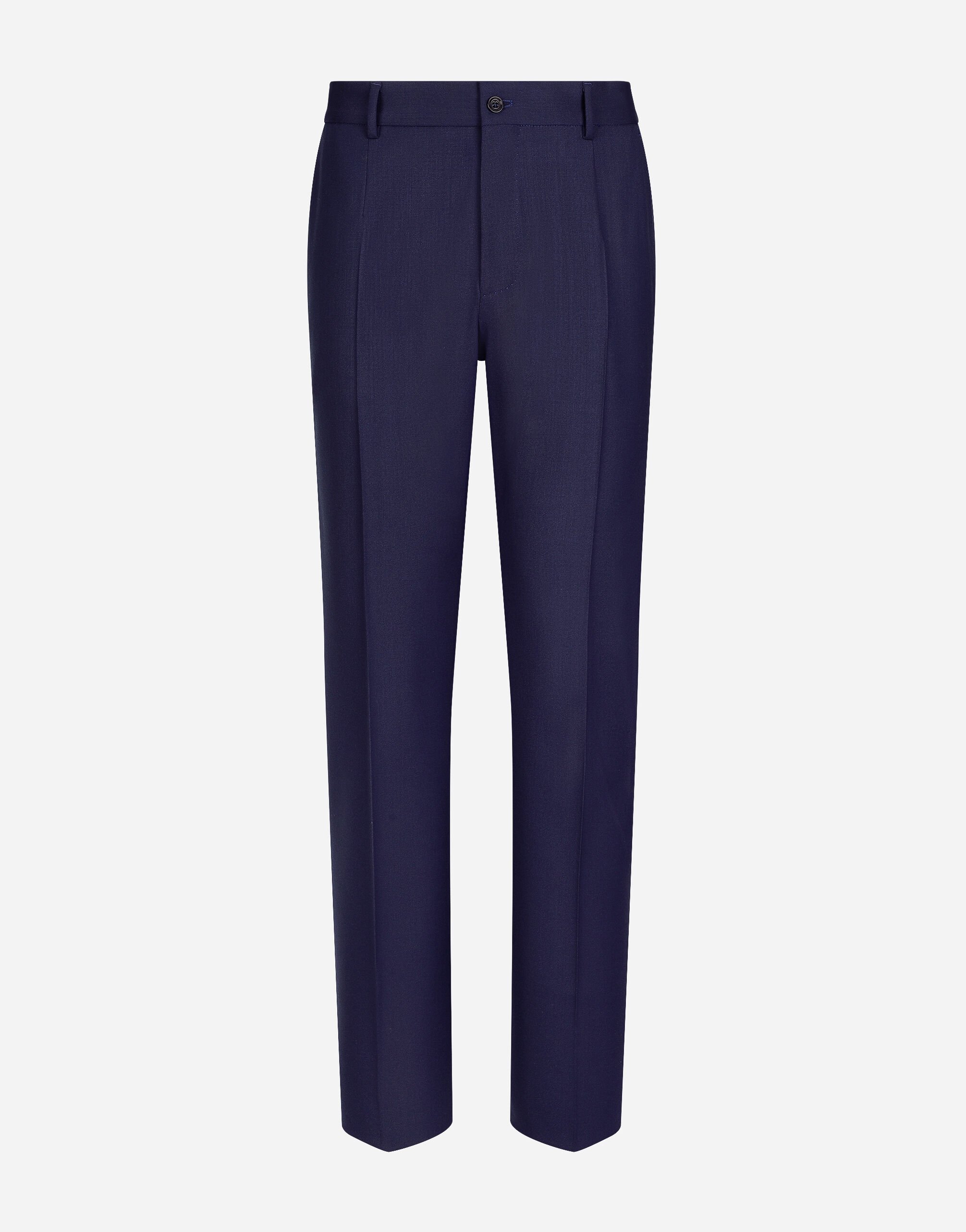 Dolce & Gabbana Tailored stretch wool pants Blue GY6IETFI5IY