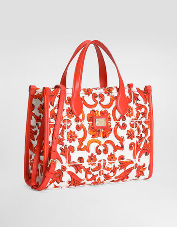 Dolce & Gabbana DG Tote shopping bag in majolica-print canvas Multicolor EB0273A7131