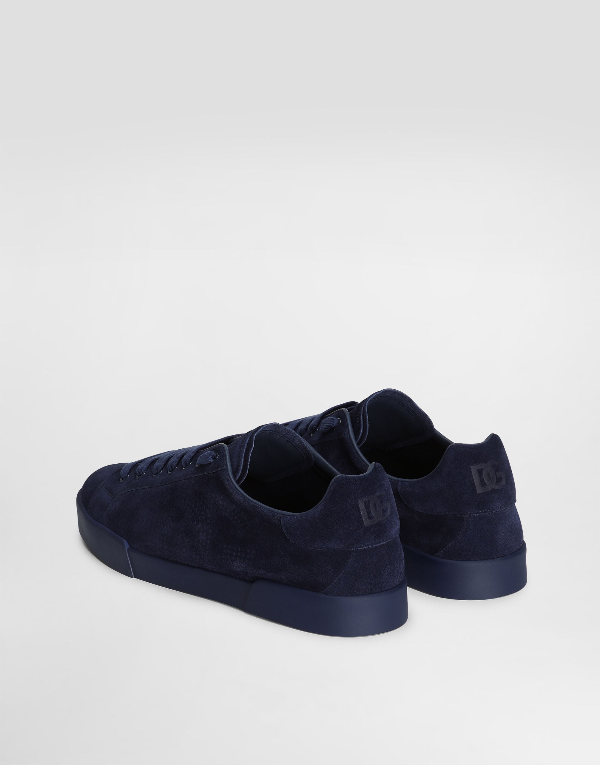 DOLCE＆GABBANA D&G イール レザー　size 46 NAVY Calfskin Strobel Portofino Light sneakers in Blue for Men